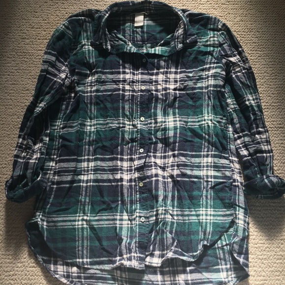 H&M Green Flannel - Picture 1 of 3